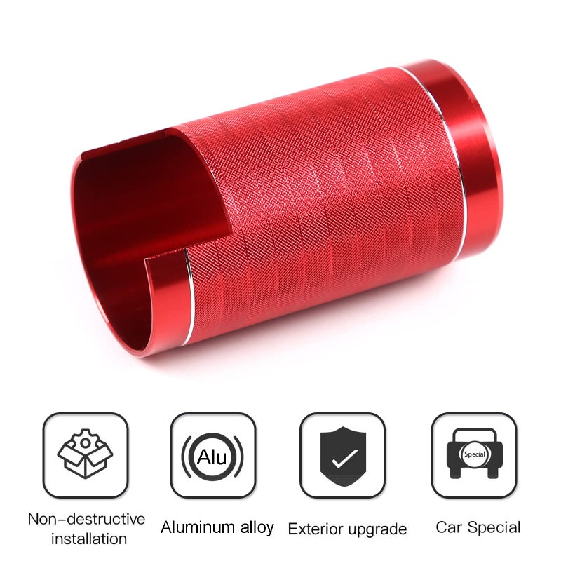 PIUGILH Car Shifter Shift Button Cover Trim Fit for 2003-2009 Hummer H2,Central Control Dedicated Car Gear Shifter Head Replacement Protective Cover (Red) - Image 3