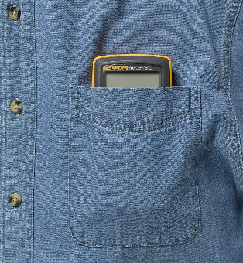 FLUKE Fluke 107 Palmsized CAT III Digital Multimeter Voltmeter 6000 Counts ACDC Voltage Current Frequency Measurements Reliable Safe Multifunctional Ohm Tester LCD Display  - Image 3