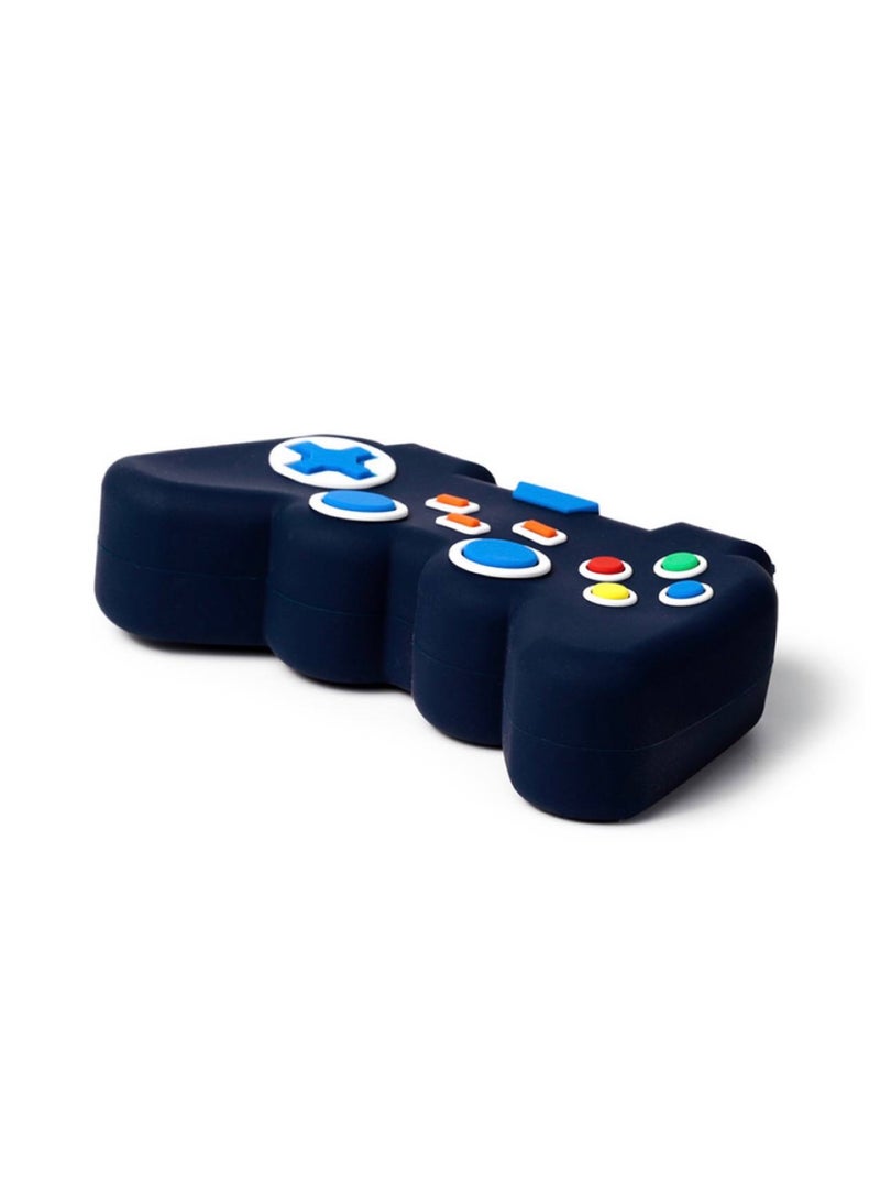 3D Game Controller Pencil Case for Boys, Large Capacity Silicone Stationery Pouch, Shockproof Gaming Pen Bag Organizer for School Kids & Teens - Navy Blue - Image 5