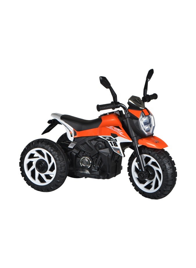 Kiko 6-Volt Rechargeable Battery Motorcycle , Orange