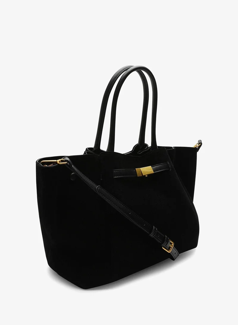 Where's That From Dove Suede Handheld Tote Bag