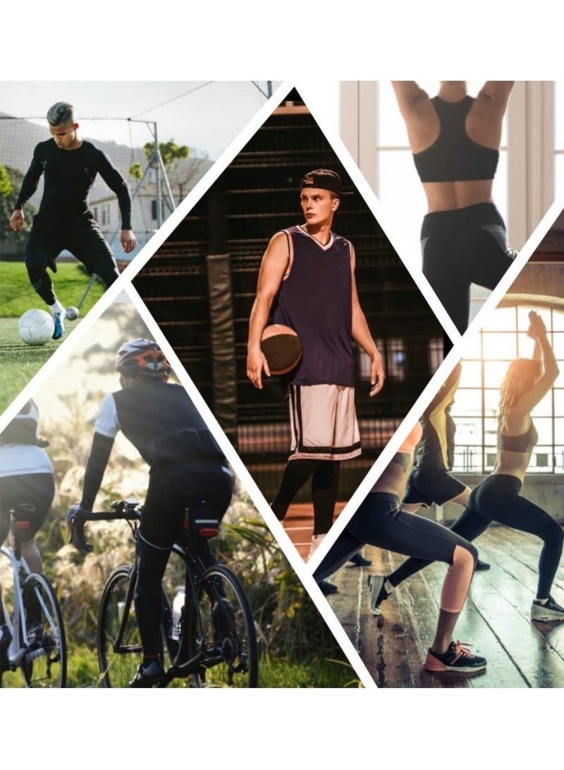 （M）Men's Compression Pants Athletic Tight,Leggings Base Layer Bottoms for Running Workout Sports Yoga Basketball - Image 4