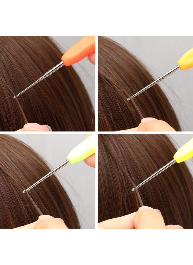 WILLBOND 4 Pieces Hair Needles Crochet Hooks Precision Metal Needles Crochet Knitting Needles With Soft Handles 1 Mm 1.25 Mm 1.5 Mm 1.75 Mm 4 Colors  - Image 4