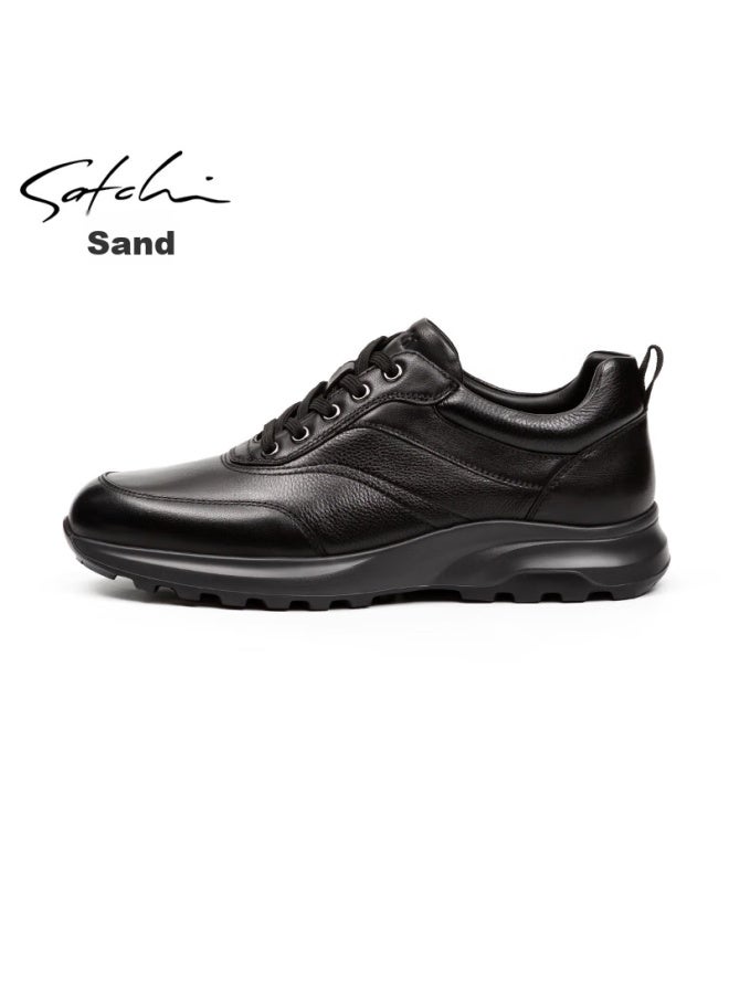 Satchi Men's Shoes, Thick-soled Heightening Sneakers, Outdoor Casual Shoes, Men's Footwear, 962462189z, Black, Size 40 - Image 2