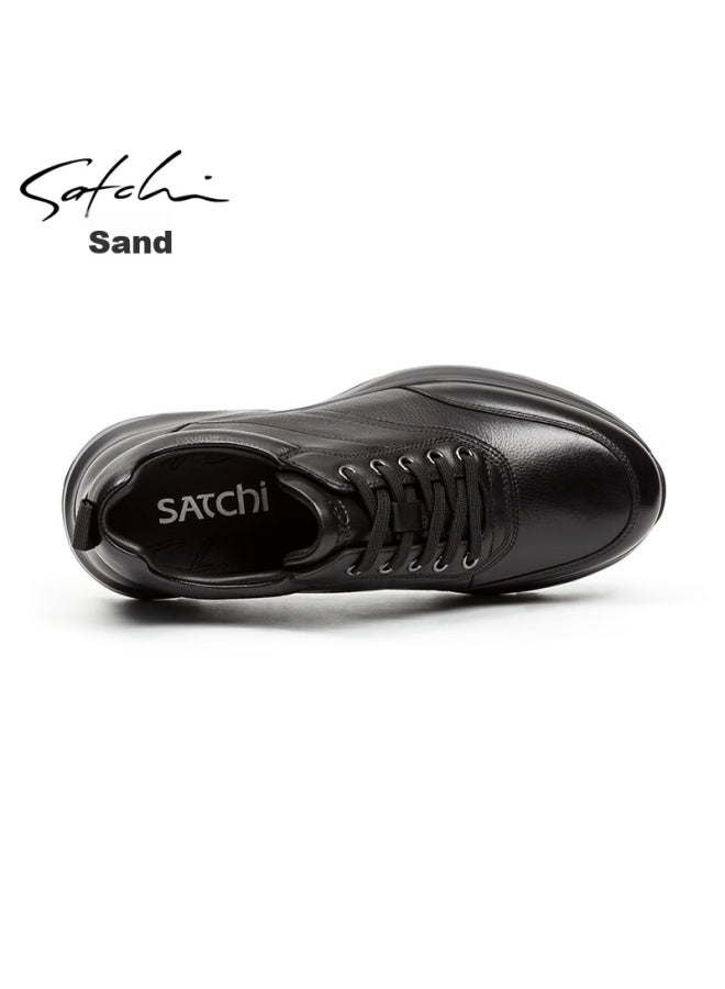 Satchi Men's Shoes, Thick-soled Heightening Sneakers, Outdoor Casual Shoes, Men's Footwear, 962462189z, Black, Size 40 - Image 3