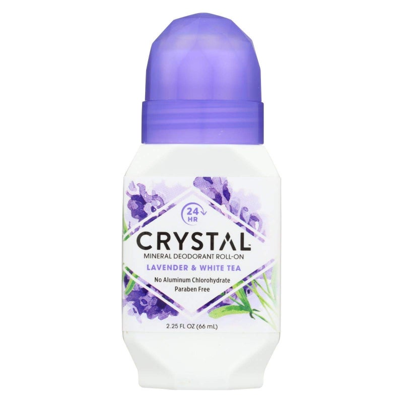 Crystal Mineral Deodorant RollOn Lavender White Tea 225 oz Pack of 2