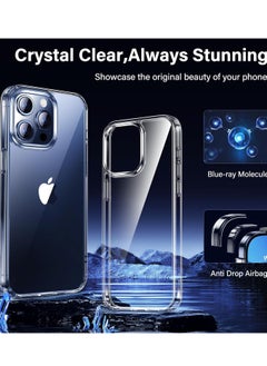 YoYoTech iPhone 15 Pro Max Case Clear Transparent Anti Yellowing Ultra Thin Shockproof Strong Top Grade Drop Protection Anti Scratch Hard Back Cover Crystal Clear  - Image 4