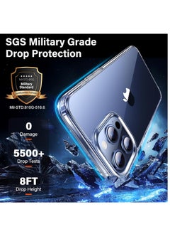 YoYoTech iPhone 15 Pro Max Case Clear Transparent Anti Yellowing Ultra Thin Shockproof Strong Top Grade Drop Protection Anti Scratch Hard Back Cover Crystal Clear  - Image 2