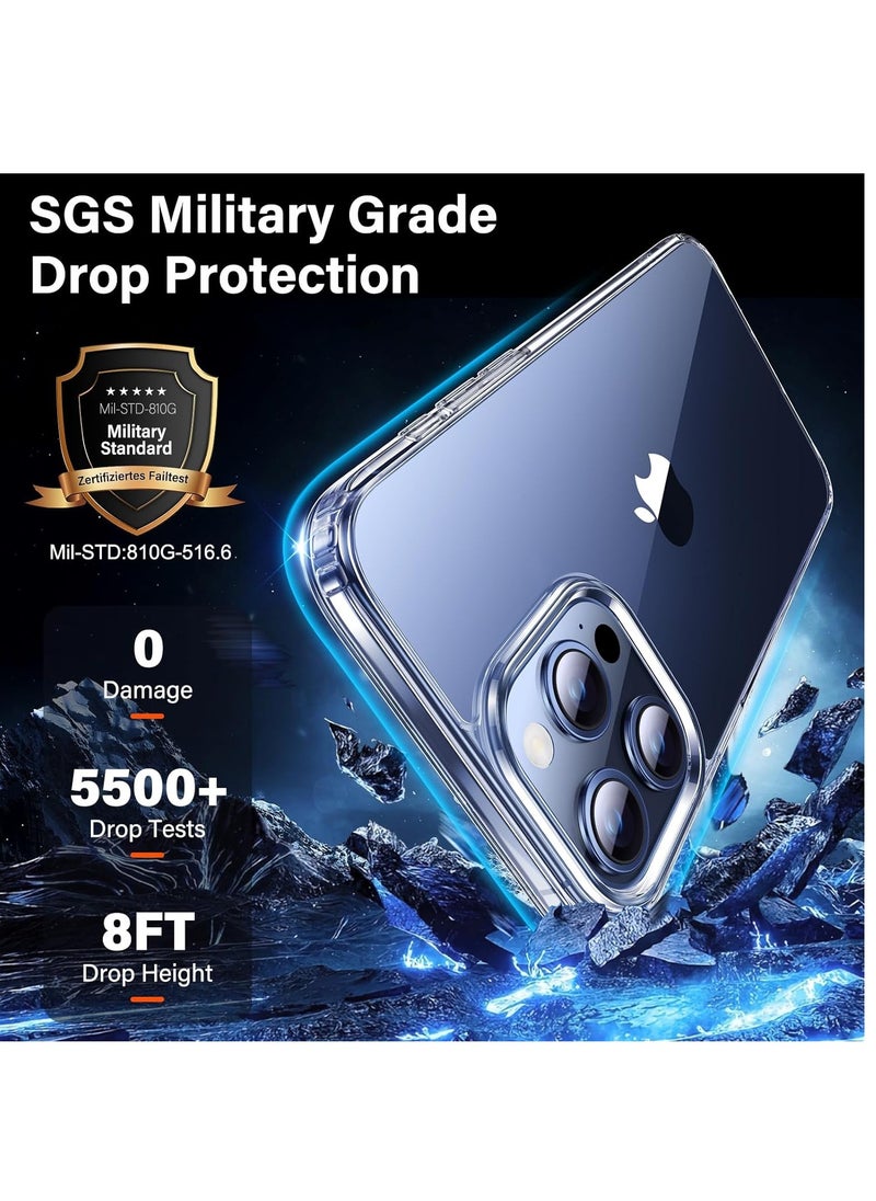 YoYoTech iPhone 15 Pro Max Case Clear Transparent Anti Yellowing Ultra Thin Shockproof Strong Top Grade Drop Protection Anti Scratch Hard Back Cover Crystal Clear  - Image 2