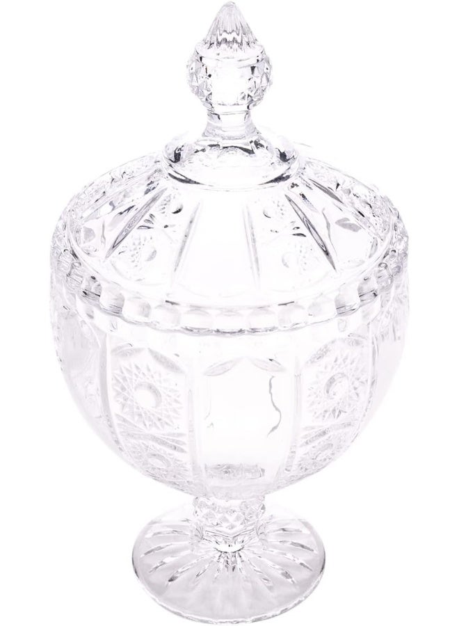 AKDC Glass Candy Pot L(15CM) XW(15CM) XH(29CM) Transparent - Image 1