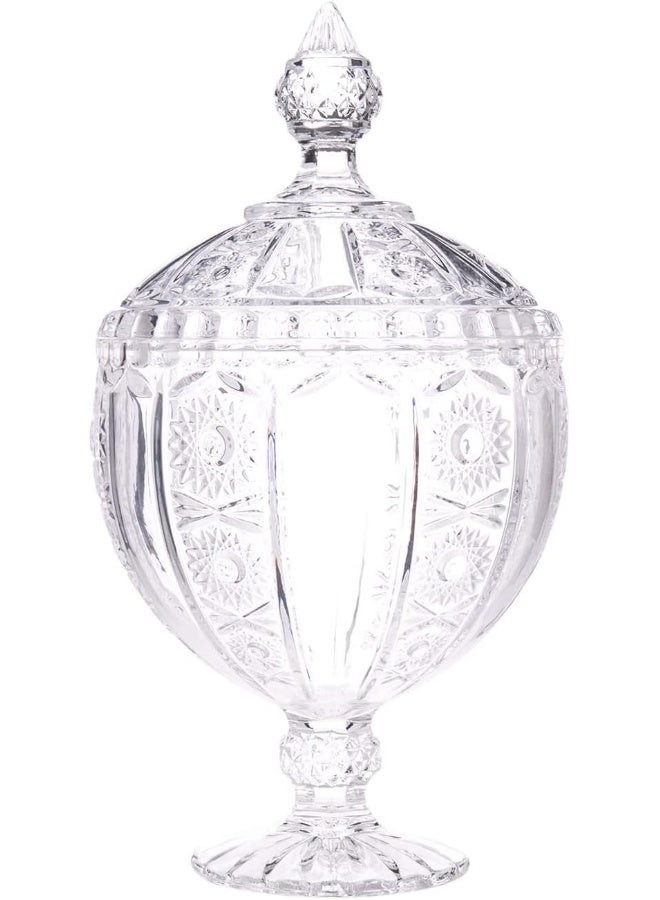 AKDC Glass Candy Pot L(15CM) XW(15CM) XH(29CM) Transparent - Image 2