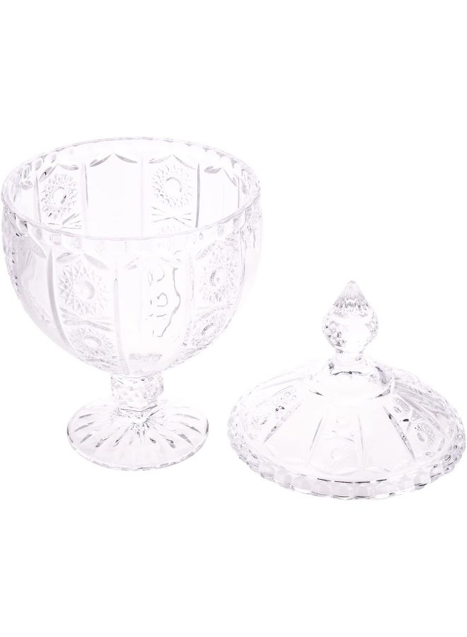 AKDC Glass Candy Pot L(15CM) XW(15CM) XH(29CM) Transparent - Image 3