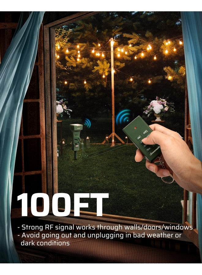 ديوينويلز مؤقت طاقة خارجي DEWENWILS مقاوم للماء، نطاق 100 قدم، مؤقت منفذ تحكم عن بعد، 6 منافذ مؤرضة، سلك بطول 6 أقدام، خلية ضوئية من الغسق إلى الفجر، للإضاءة والحديقة، 1875 واط/15 أمبير، مدرج في قائمة UL - Image 4