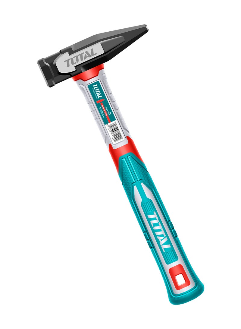TOTAL Total Machinist Hammer, 300g, Drop-Forged Head, Heat-Treated Carbon Steel, Fiberglass Handle with TPR Coating  - Image 1
