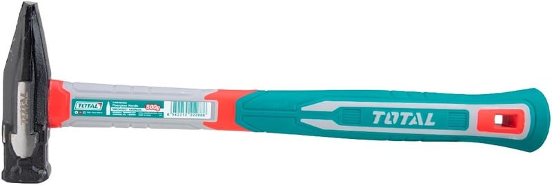 توتال مطرقة فني من توتال، وزن 300 جرام، رأس مطروق بالتطريق الحراري، مصنوعة من فولاذ كربوني معالج حرارياً، مقبض من الألياف الزجاجية مع طلاء TPR لراحة الإمساك - Image 1