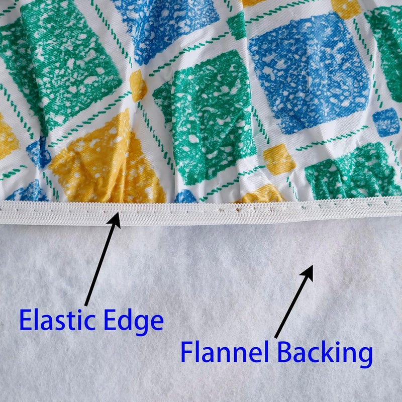 Walrus Round Vinyl Fitted Tablecloth with Flannel Backing Elastic Edge Design Table Cover Waterproof Oil-Proof PVC Table Cloth Stain-Resistant Best for 32"-36" Round - Image 5