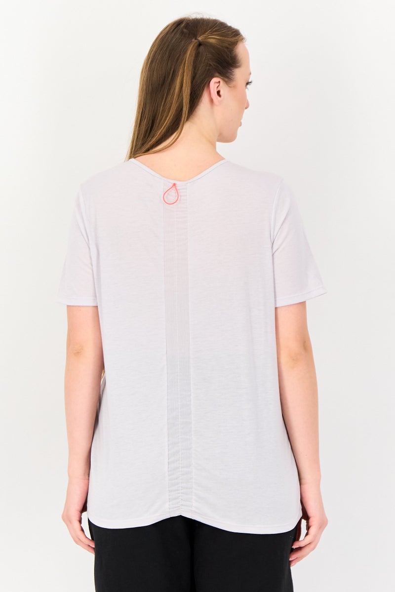 Nike Women Dri Fit Short Sleeve Running Tops, Lavender - Image 4