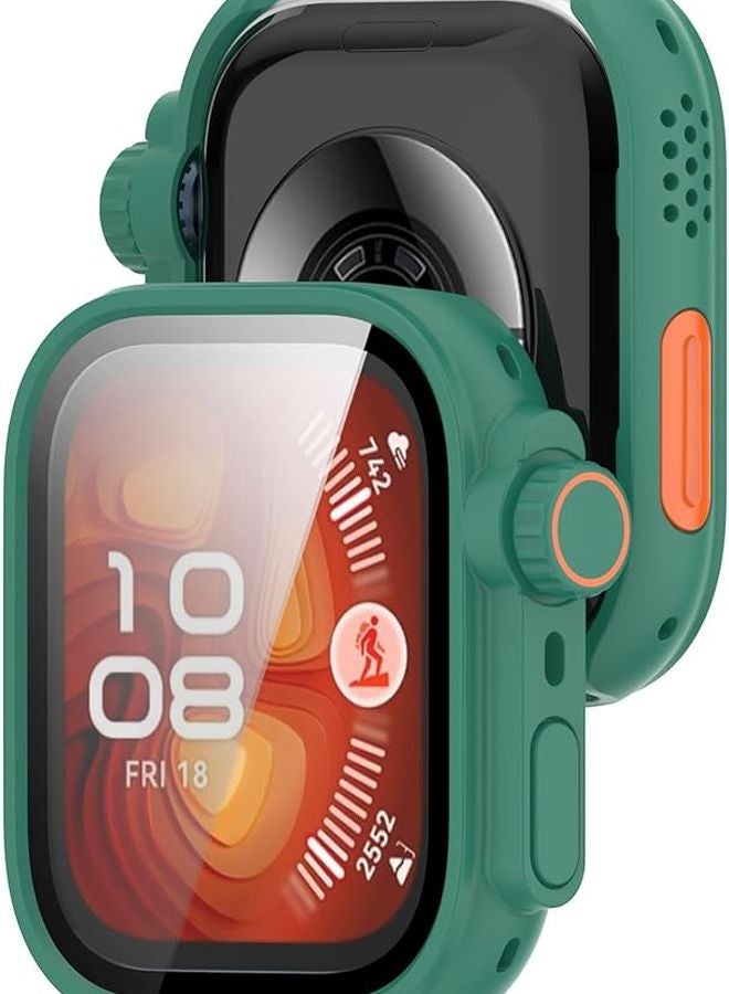 Gold Reinforced Case For Watch Fit 4 With Integrated Screen Protector Shockproof - Image 5
