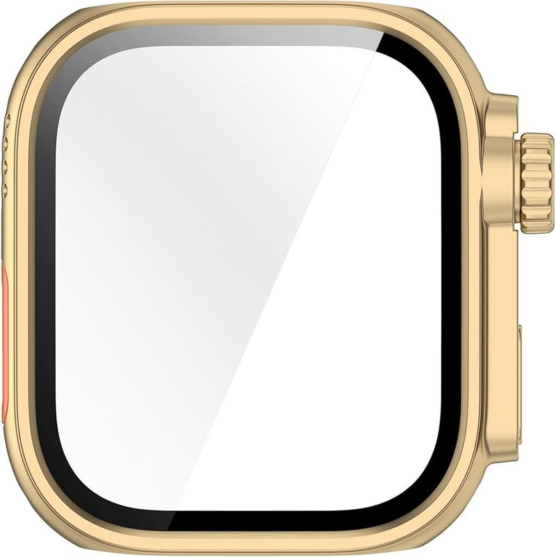 Gold Reinforced Case For Watch Fit 4 With Integrated Screen Protector Shockproof - Image 4