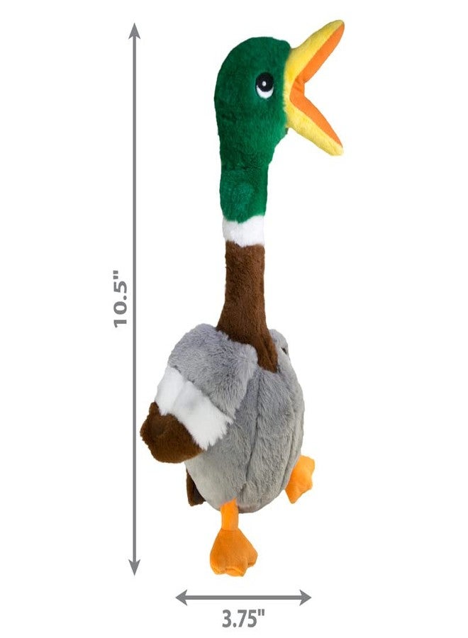 KONG Shakers Honkers Duck - Long Plush Toy with Low Tone Squeaker (Small) - Image 2