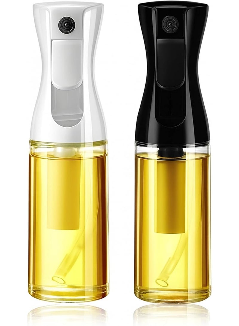 Oil Spray Bottle for Cooking, 300ML – Refillable Glass Oil Dispenser for Air Fryer, BBQ, Salad, Frying – Kitchen Spray Bottle for Olive, Avocado, Juice, Water, Hair & Plants (2 Pack)
