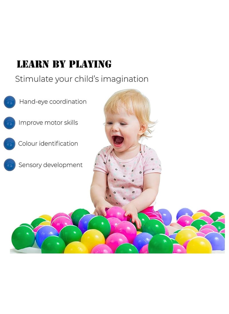 LIMOS 100-Piece Soft Ocean Pit Toy Balls Play Set Multicolored For Age Group 1+ Years  - Image 4