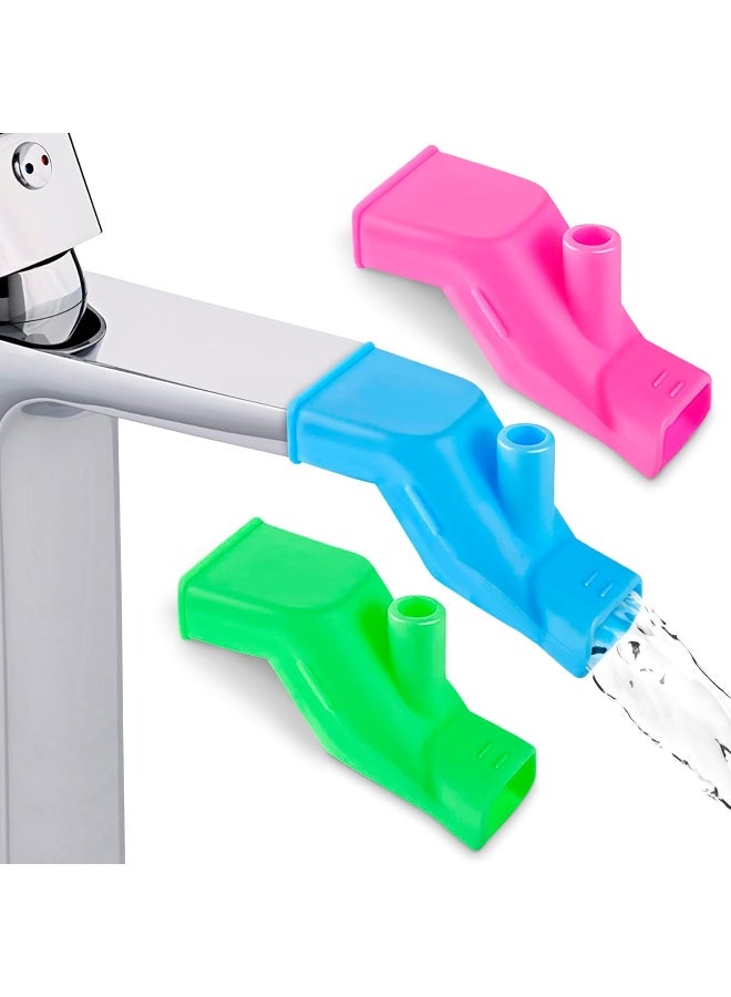 ALPENKOK 3Pcs Sink Extender for Toddlers - Sink Faucet Extender for Toddlers Bath Faucet Cover for Kids Faucet Extender for Sink Bath - Toddler Sink Extender Tub Faucet Cover for Kids Toddler Faucet Extender - Image 1