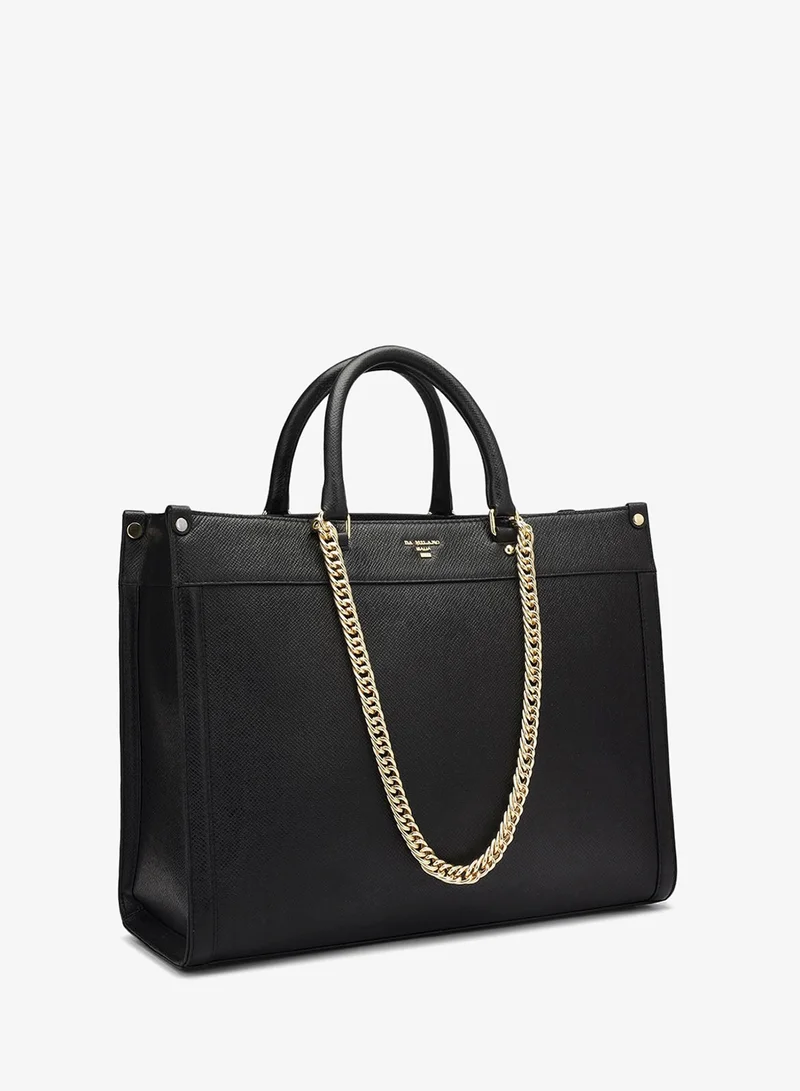 Da Milano  Genuine Leather Black Tote Bag for Women | Best Price UAE