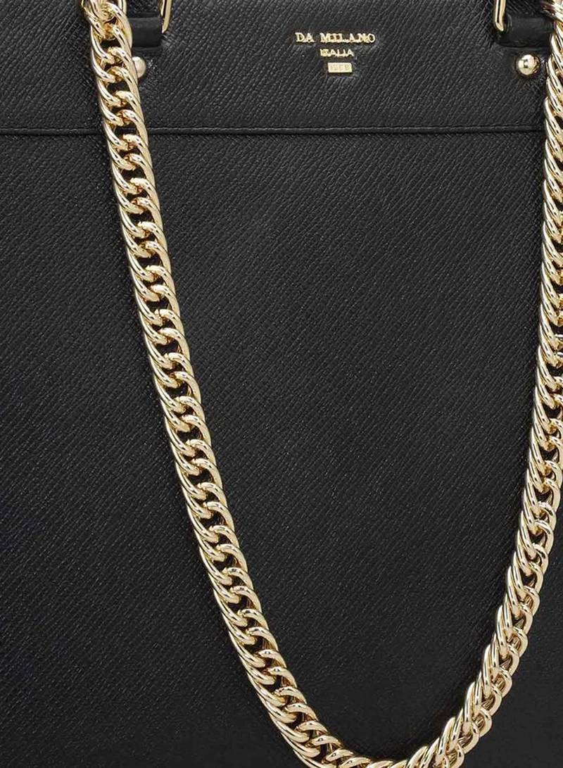Da Milano  Genuine Leather Black Tote Bag for Women | Best Price UAE