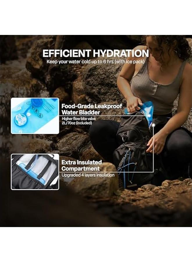 Arabest Hydration Backpack 18L with Water Bladder 2L/3L Hiking Water Backpack Women Men Hydration Pack Insulated Lightweight Day Hydropack with Storage for Hiking, Biking, Running, Festival - Image 3