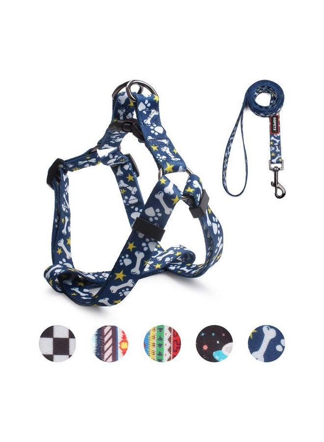 كيوكيو بيتس مجموعة أحزمة الكلاب QQPETS قابلة للتعديل ومتينة بدون سحب للكلاب من السلالات الصغيرة والمتوسطة والكبيرة مع مشبك خلفي مضاد للالتواء مثالي للمشي (XS (محيط الصدر من 12 إلى 18 بوصة)، عظم) - Image 1