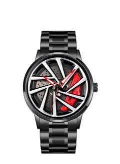 SKMEI SKMEI Men's Sports Watch 3D Hollow Wheel Design Stainless Steel Watch Waterproof Car Wheel Rolling Spinning Dial Watch 1990D  - Image 1