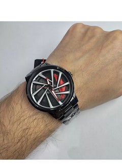 SKMEI SKMEI Men's Sports Watch 3D Hollow Wheel Design Stainless Steel Watch Waterproof Car Wheel Rolling Spinning Dial Watch 1990D  - Image 4