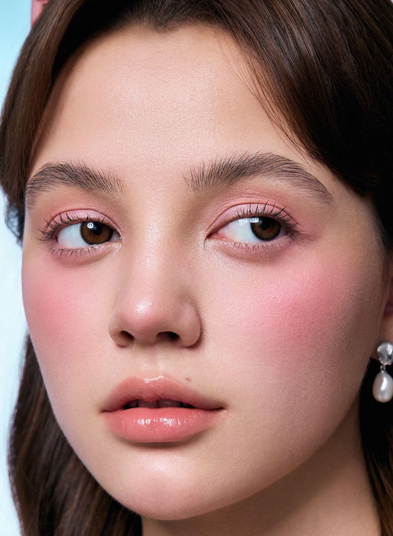 Flower Knows Shell's Jewel Silk Satin Blush – Long-Lasting Cheek u0026 Highlight Duo with Vitamin E - 05 Strawberry Bubble - Image 5