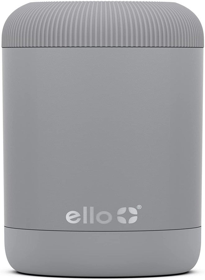 Ello Stainless Steel Insulated Can Cooler | Keeps 12oz, 16oz, Slim Cans, and Glass Bottles Cold | Metal Drink Holder Perfect for Beer, Soda, and Hard Seltzer, Grey - Image 1