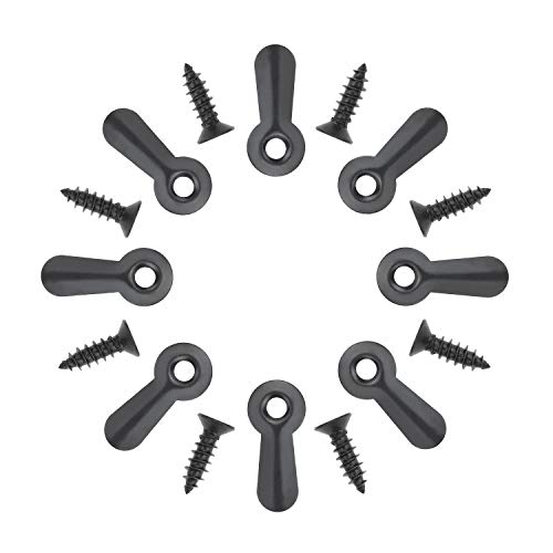 Powlankou 100 Pieces Frame Picture Turn Button and 100 Pieces Screws for Hanging Pictures, Black - Image 4