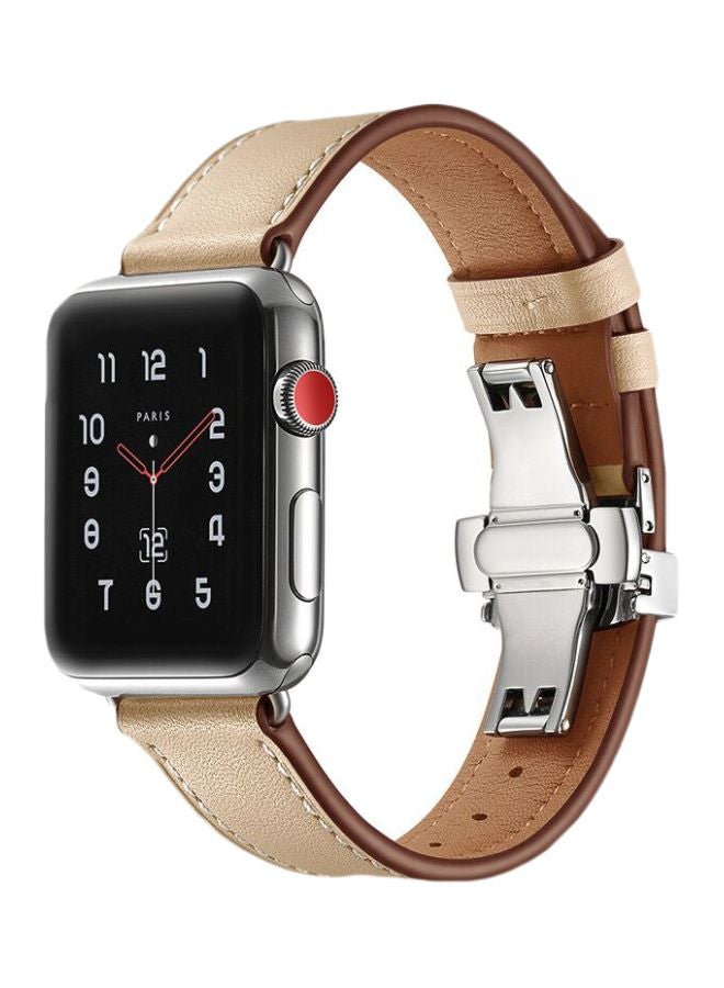 إسكدنيا Replacement Band For Apple Watch Series 1/2/3/4 40/38 mm Cream Sand - Image 1