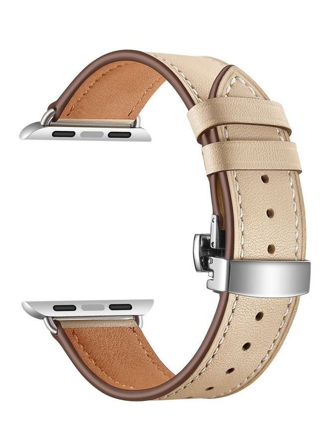 إسكدنيا Replacement Band For Apple Watch Series 1/2/3/4 40/38 mm Cream Sand - Image 2