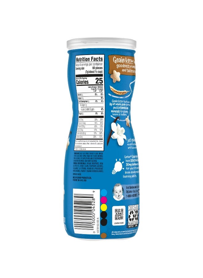 Gerber Gerber, Snacks for Baby, Grain & Grow, Puffs, Puffed Grain Snack, 8+ Months, Vanilla, 1.48 oz (42 g)  - Image 2