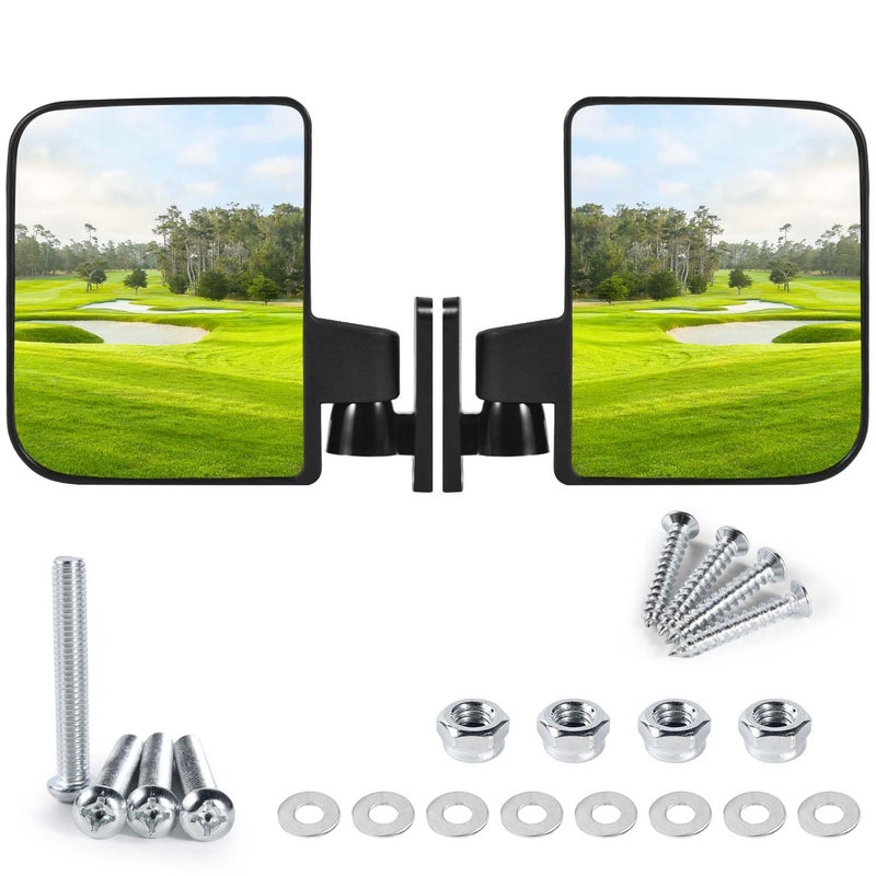 OBTANIM Adjustable Golf Cart Side Rear View Mirrors for Club Car EZ GO Yamaha and Others Carts - Image 1