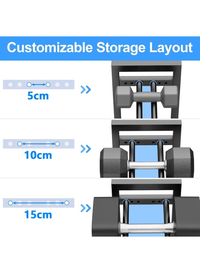 Arabest Adjustable 3 Tier Metal Dumbbell Rack, Heavy‑Duty Sturdy Weight Storage Stand, Space‑Saving Home Gym Equipment Organizer for Dumbbells, Dumbbell Holder for Indoor Fitness Workout - Image 5