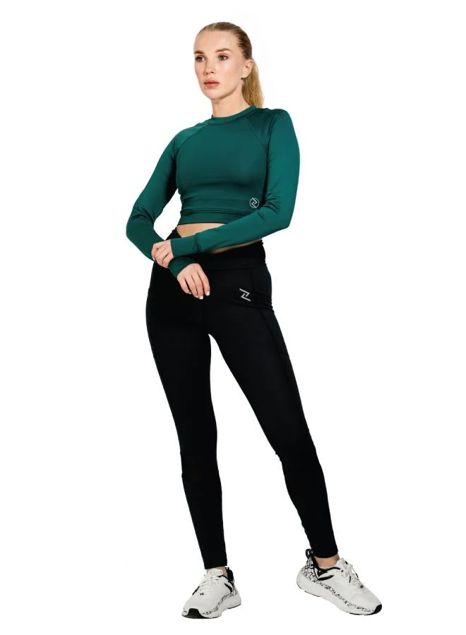ZAECY Women's Full-Sleeve Crop Top