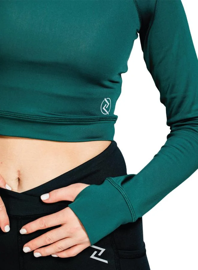 ZAECY Women's Full-Sleeve Crop Top