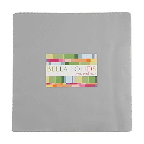 MODA Bella Solids Silver Jr Layer Cake (9900JLC 183) by Moda House Designer for Moda - Image 1
