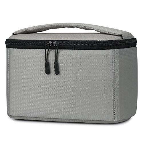 S-ZONE Padded Foldable Bag for DSLR SLR Camera TLR Sony Canon Nikon or Flash, grey, M, Foldable, padded, lightweight - Image 1