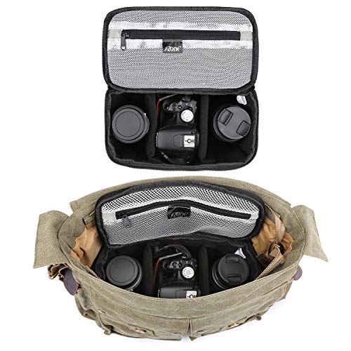 S-ZONE Padded Foldable Bag for DSLR SLR Camera TLR Sony Canon Nikon or Flash, grey, M, Foldable, padded, lightweight - Image 3