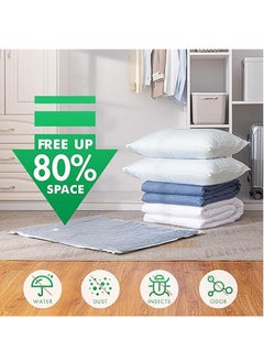 Generic 6Pcs Vacuum Storage Bags with Electric Pump Space Saver Sealer Compression Bags for Comforter and Blankets Jumbo Vacuum Seal Bags for Clothing Bedding Blankets Comforters Pillows (L)  - Image 2