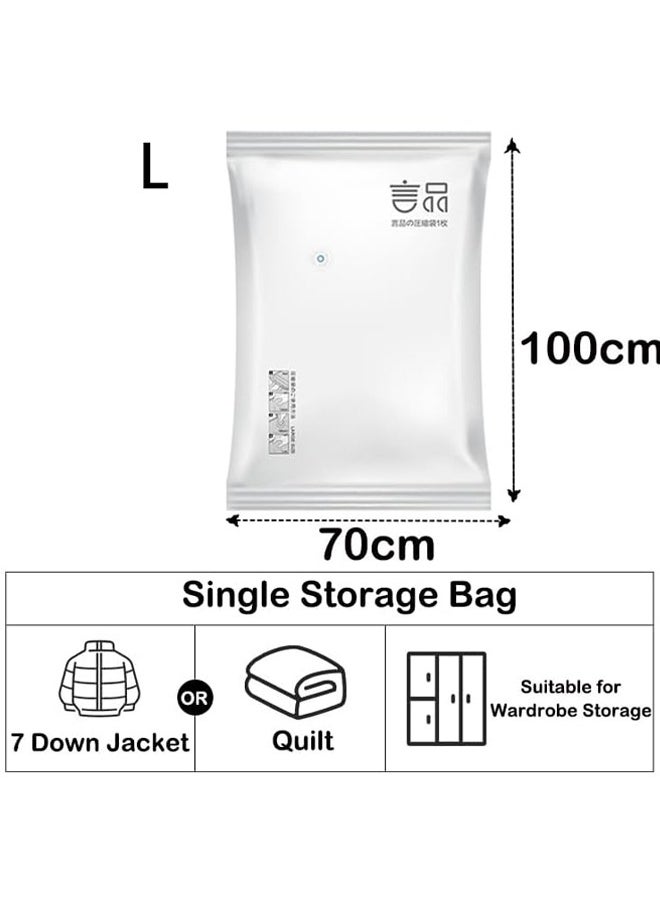 Generic 6Pcs Vacuum Storage Bags with Electric Pump Space Saver Sealer Compression Bags for Comforter and Blankets Jumbo Vacuum Seal Bags for Clothing Bedding Blankets Comforters Pillows (L)  - Image 4