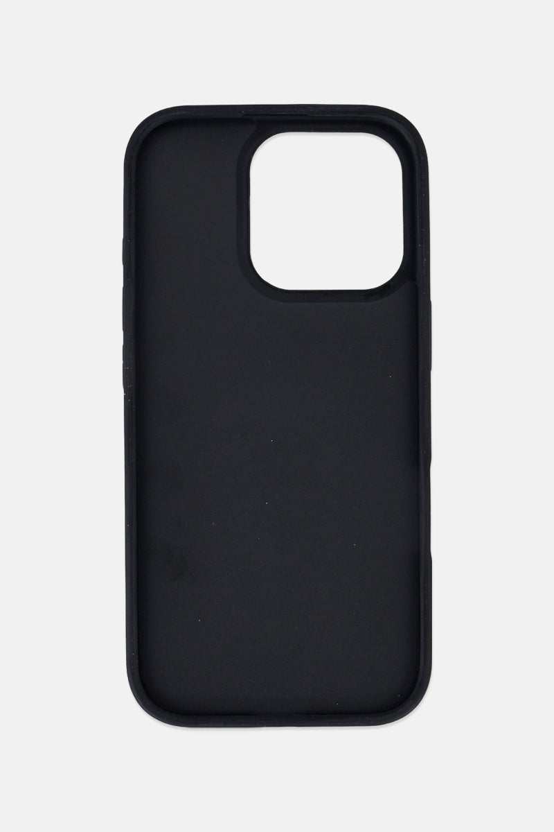 GUESS iPhone 16 Pro Brand Logo Glitter Hard Phone Case, Black - Image 2