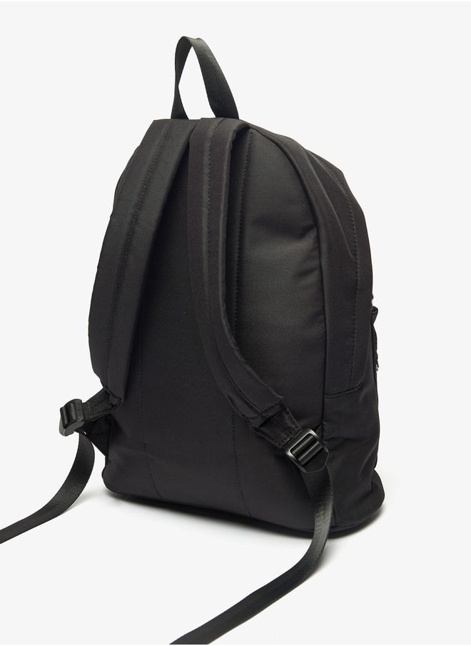 Lee Cooper Women Logo Print Backpack with Adjustable Straps and Zip Closure - 32x14x37 cm  - Image 2